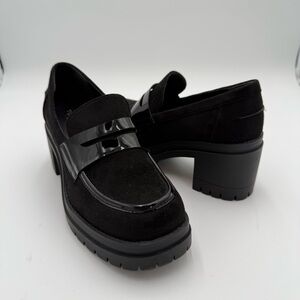 Torgeis‎ Women’s Noelli Slip On Platform Heeled Clogs Penny Loafers Black 8 NWOT
